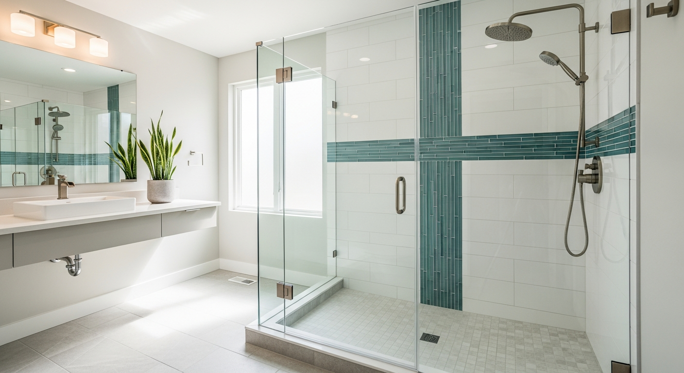 Remodeled modern bathroom
